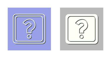 Unique Question Mark Vector Icon
