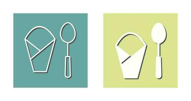 Spoon and Napkin Vector Icon