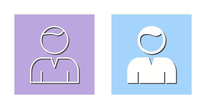 icono de vector de usuario único