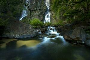 beautiful landscape of klong lan water fall at kamphaeng pet northern of thailand photo