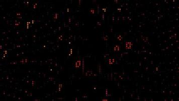 Halftone dots abstract digital technology animated red light on red background. video