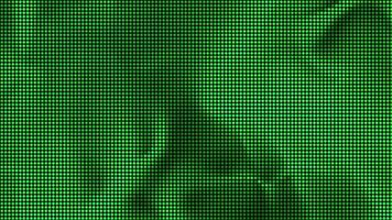 Halftone dots abstract digital technology animated green light on green background. video