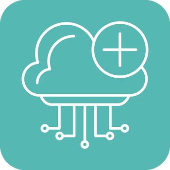 icono de vector de computación en la nube