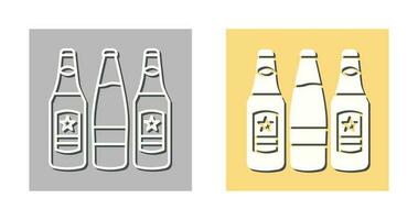 icono de vector de botellas de cerveza