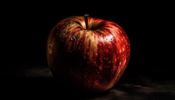 Juicy organic apple, perfect for healthy snacking generated by AI photo