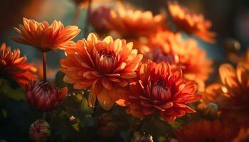 Vibrant wildflowers bloom in the rural meadow generated by AI photo