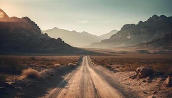 montaña rango belleza en naturaleza, extremo terreno aventuras generado por ai foto