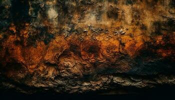 oxidado antiguo metal pared con grunge textura generado por ai foto