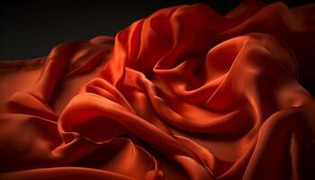 Silk satin waves of vibrant passion glow generated by AI photo