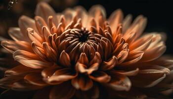 Vibrant petals of a wet gerbera daisy generated by AI photo