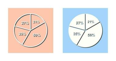 icono de vector de gráfico circular