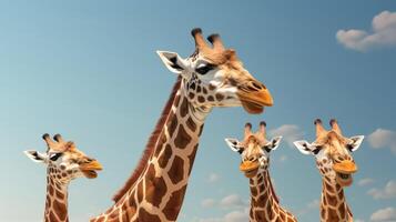 Giraffes gracefully reaching up to grab cones of softserve ice cream emphasizing the tall and delightful experience of enjoying a cold treat photo