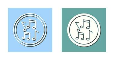 icono de vector de notas musicales