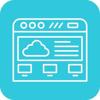 icono de vector de computación en la nube