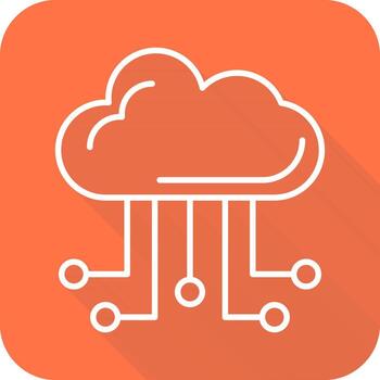 icono de vector de computación en la nube