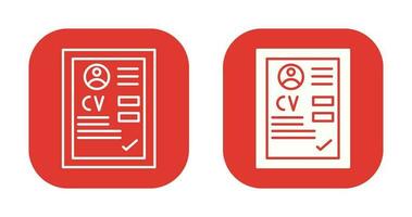 CV Vector Icon