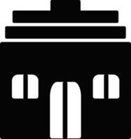 Building in black and white color. vector