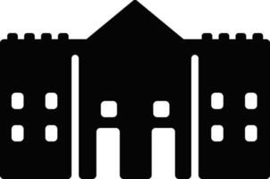 Castle in black and white color. vector