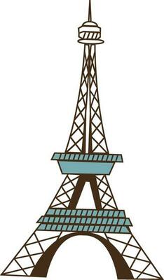 Beautiful Eiffel Tower in Paris.