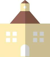 Flat style illustration of building. vector