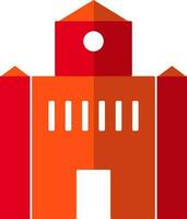 Shiny red and orange building. vector