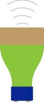 Light bulb with wifi sign. vector