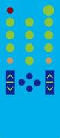 Blue remote control in flat style. vector