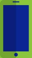 Illustration of a smartphone in green and blue color. vector