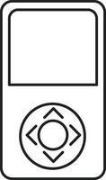 Old Gadget game in black line art. vector
