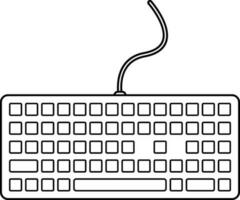 aislado teclado en línea Arte ilustración. vector