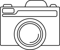 Line art illustration of a camera. vector