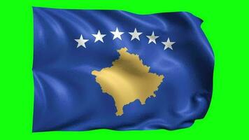 3d vlag animatie van Kosovo video