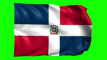 3d bandera animación de dominicano república video