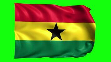 3d vlag animatie van Ghana video