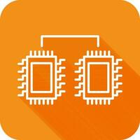 Processors Connected Vector Icon