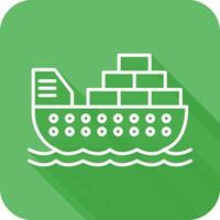 Cargo Ship Vector Icon