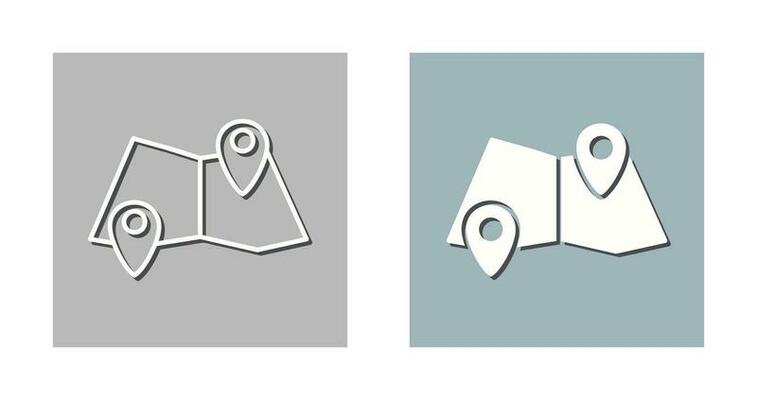 Folded Map Vector Icon