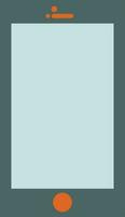 Isolated smartphone in flat style. vector