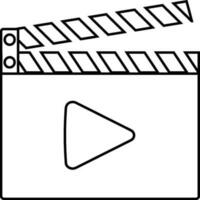 Flat style icon of Movie Clapper. vector
