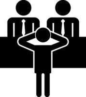 Business people or team work icon in flat style. vector