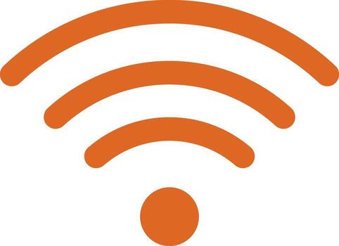 Symbol of wifi on white background. vector