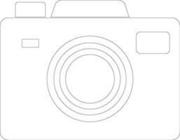 Line art illustration of digital Camera. vector