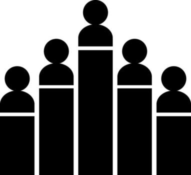 Illustration of business bar chart in flat style. vector