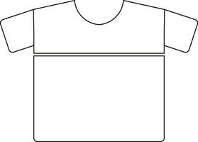 Line art illustration of a t-shirt. vector