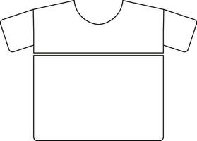 Line art illustration of a t-shirt. vector