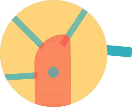 aislado de bobina caso en plano estilo. vector