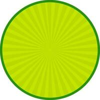 Green sticker, tag or label design with rays. vector