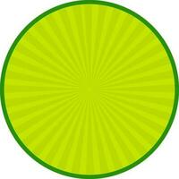 Green sticker, tag or label design with rays. vector