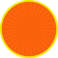 Orange and yellow sticker, tag or label design. vector