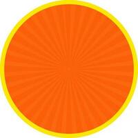 Orange and yellow sticker, tag or label design. vector